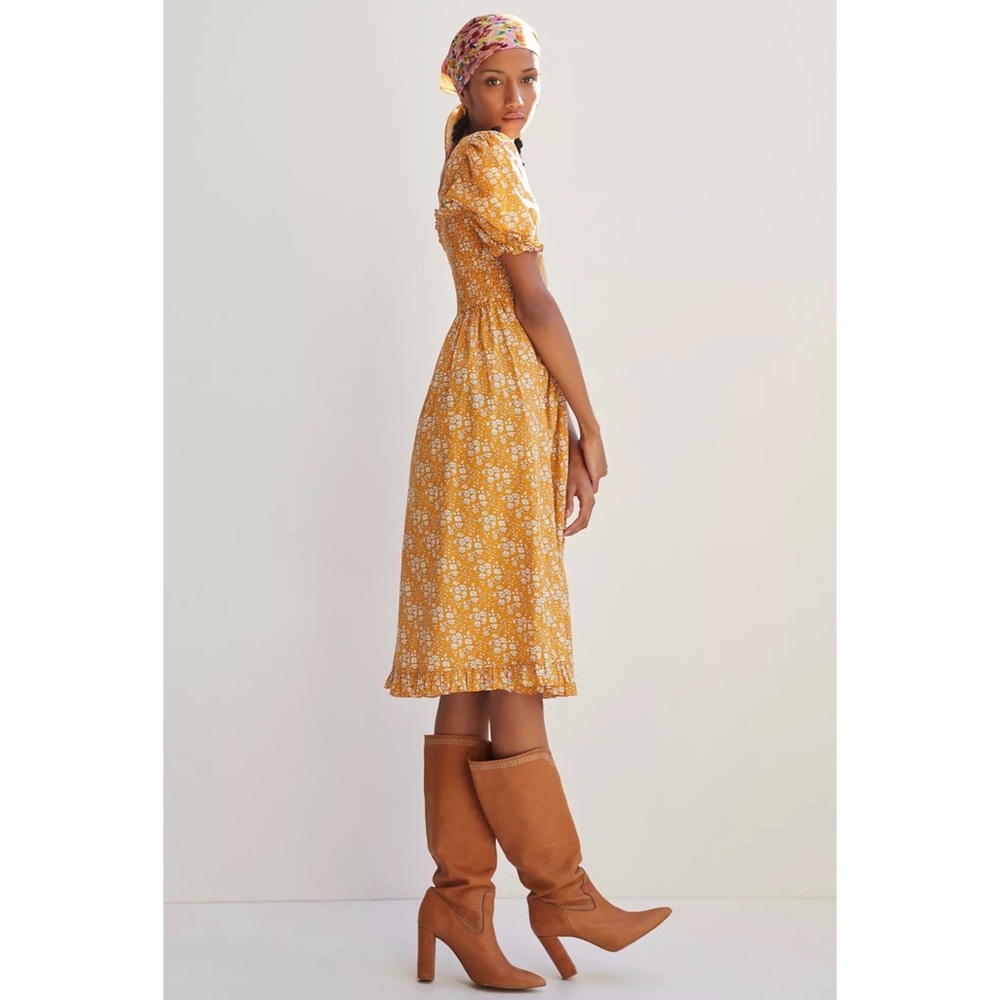 Anthropologie Smocked Midi Dress Size Petite XL NWT - Picture 6 of 15
